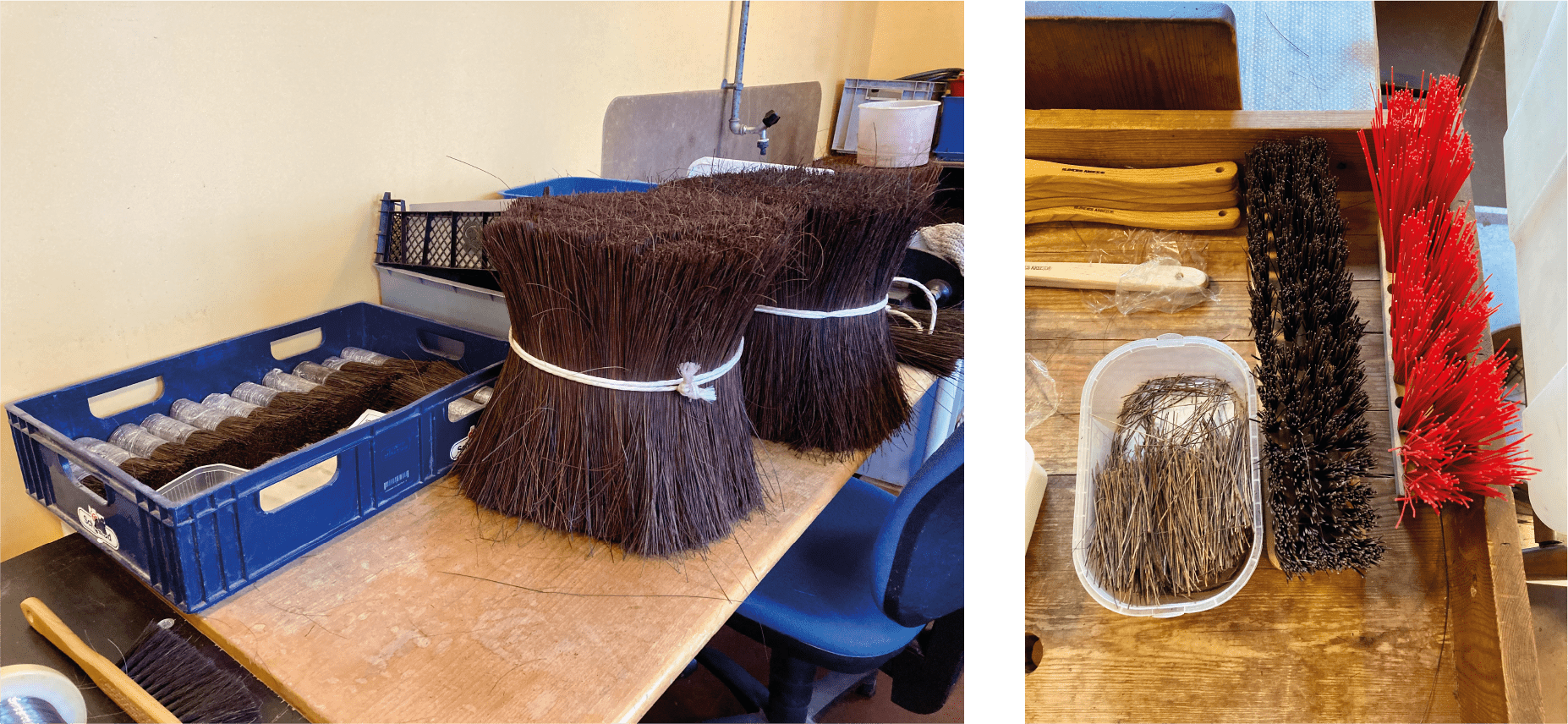 Til produktion af fejekoste bruges en kraftig type strå, som blandt andet kommer fra Brasilien. Fotos: Gate 21.